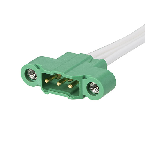 M300-MC60305M1-XXXXL - 3 Pos. Male SIL 20AWG Cable Assembly, single-end, Jackscrews