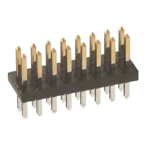 M50-3500842 - 8+8 Pos. Male DIL Vertical Throughboard Conn.