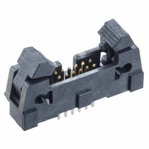 M50-3550642 - 6+6 Pos. Male DIL Vertical Throughboard Conn. with Ejector