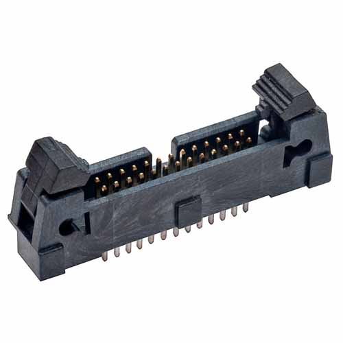 M50-3551342 - 13+13 Pos. Male DIL Vertical Throughboard Conn. with Ejector