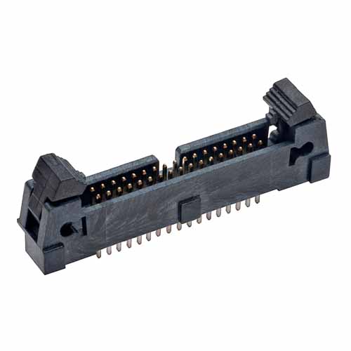 M50-3551742 - 17+17 Pos. Male DIL Vertical Throughboard Conn. with Ejector