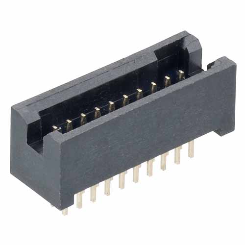 M50-4701045 - 10+10 Pos. Male DIL Vertical Throughboard Conn.