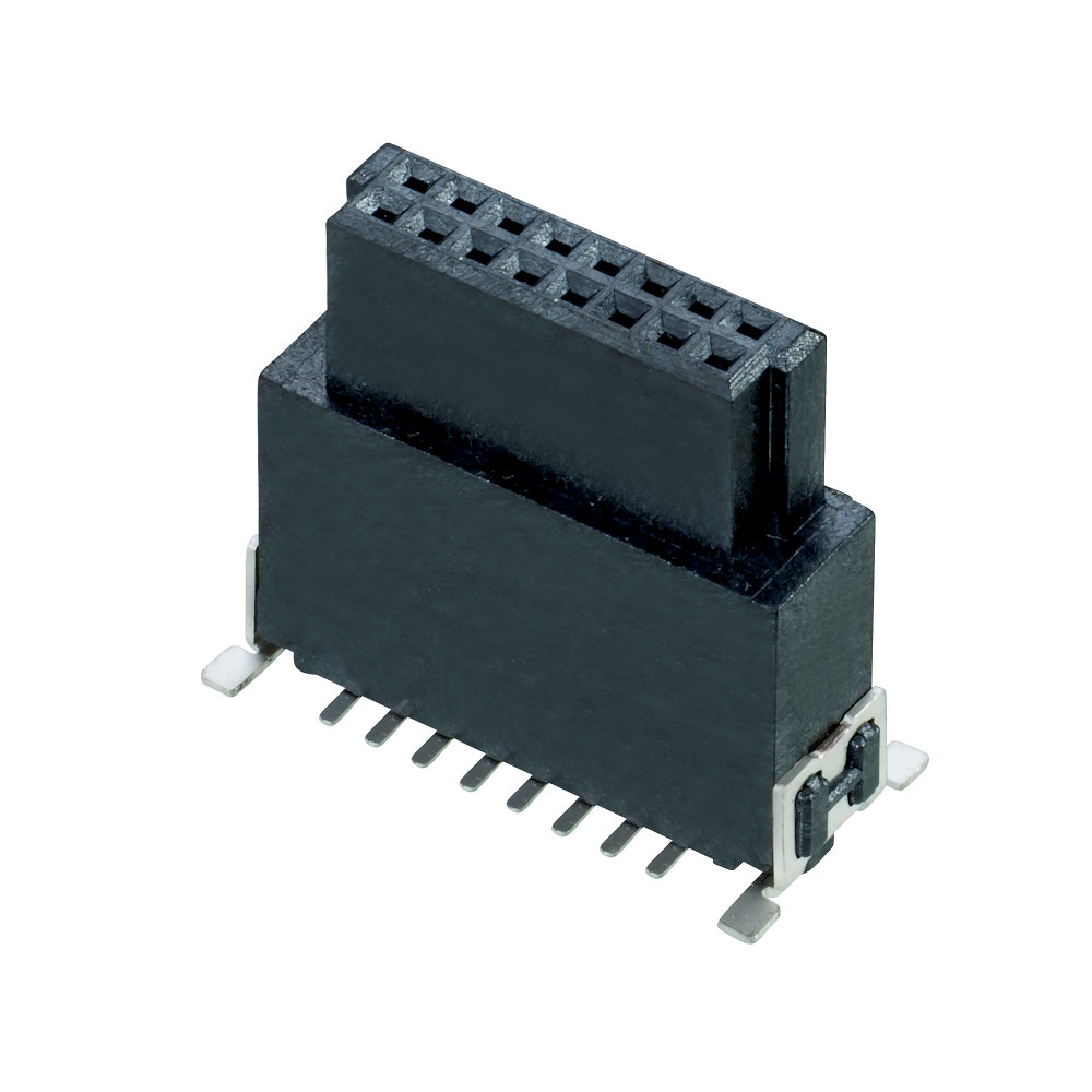 M55-6021642R - 8+8 Pos. Female DIL Vertical SMT Conn. (T+R)