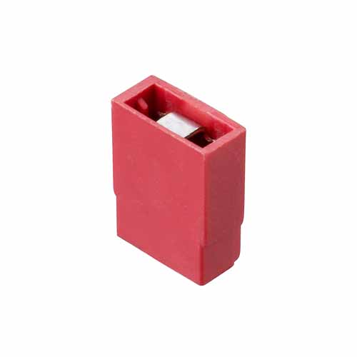 M7566-46 - 2 Pos. Female Jumper Socket, Open Shunt, Red