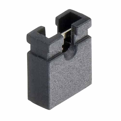 M7582-46 - 2 Pos. Female Jumper Socket, Open Shunt, Black