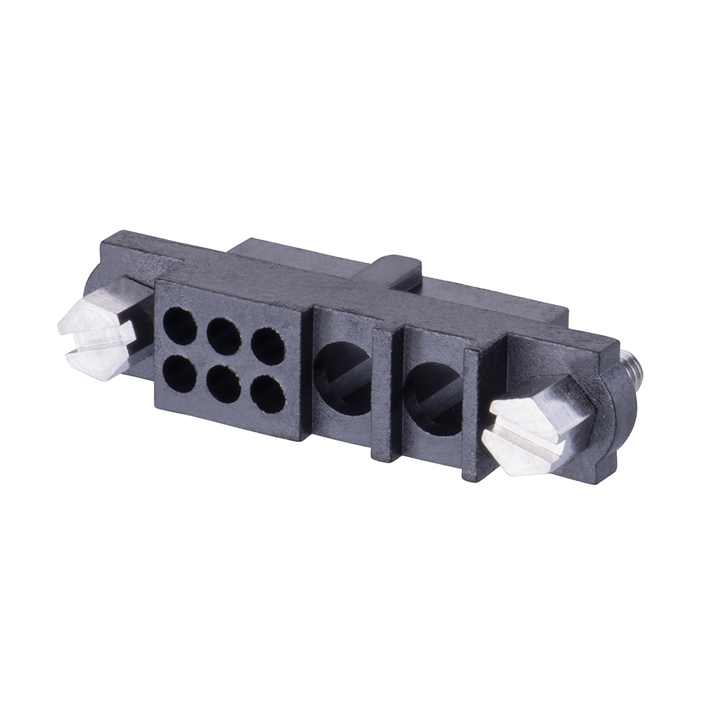 M80-263F102-06-00 - 6+2 Pos. Female Cable Housing, Jackscrews