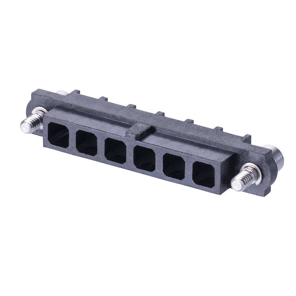 M80-263F206-00-00 - 6 Pos. Female SIL Cable Housing, Jackscrews