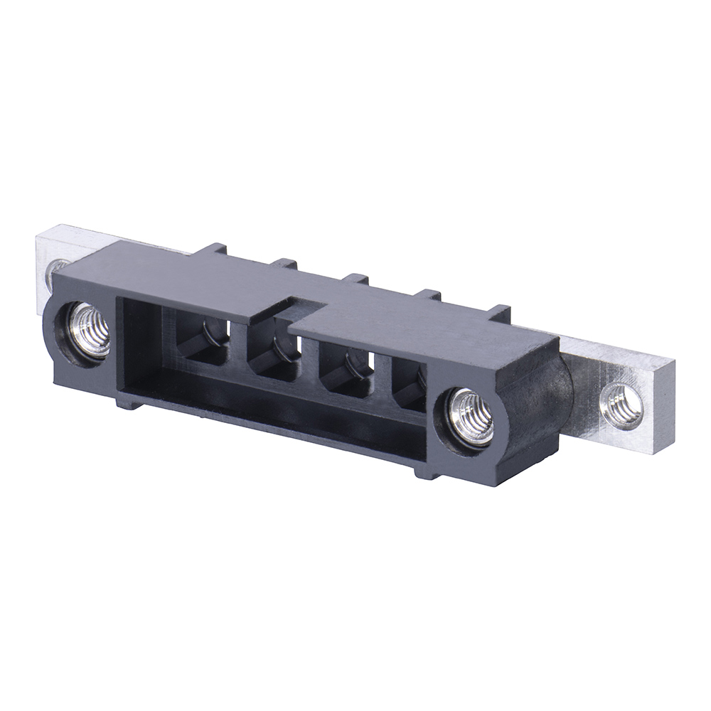 M80-273MU04-00-00 - 4 Pos. Male SIL Cable Housing, Panel Mount