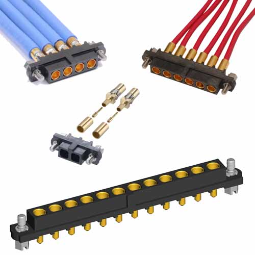 M80-4000000F1-07-327-00-000 - 7 Pos. Female SIL 16AWG Cable Conn. Kit, Jackscrews