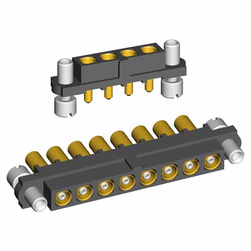 M80-4000000F8-11-302-00-000 - 11 Pos. Female SIL Vertical Throughboard Conn. Reverse Fix