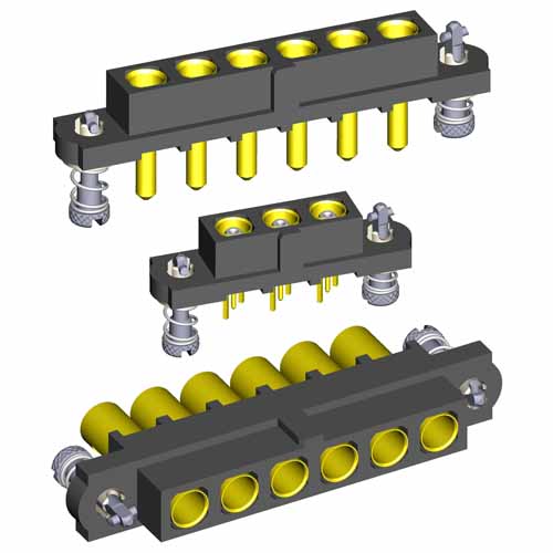 M80-4000000FD-09-PF4-00-000 - 9 Pos. Female SIL Horizontal Throughboard Conn. 101Lok