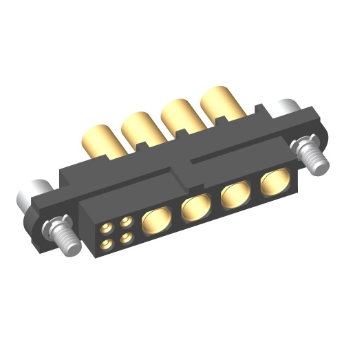 M80-4C10405F2-00-000-04-327 - 4+4 Pos. Female 24-28AWG+16AWG Cable Conn. Kit, Jackscrews