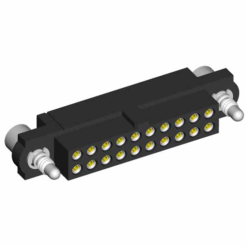 M80-4C11605FB - 8+8 Pos. Female DIL 24-28AWG Cable Conn. Kit, Jackscrews