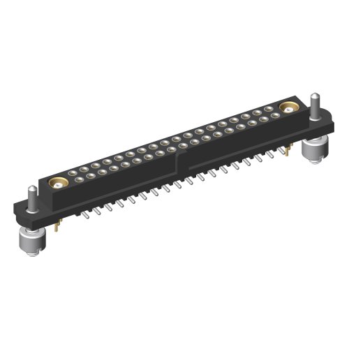 M80-4S13601FJ-01-301-01-301 - 36+2 Pos. Female Signal+Coax Vertical SMT Conn. Guide Pin