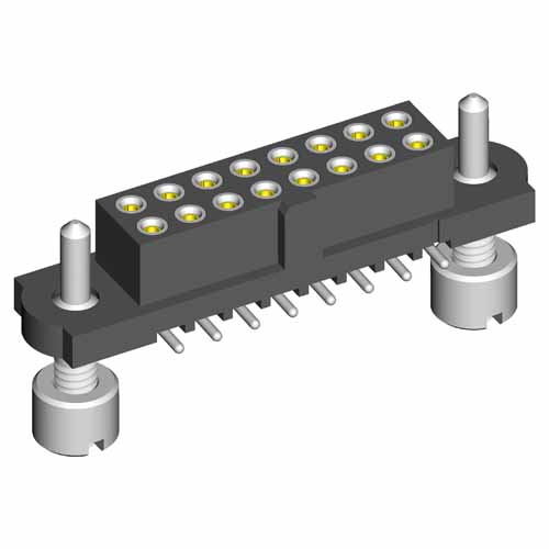 M80-4S14205FJ - 21+21 Pos. Female DIL Vertical SMT Conn. Guide Pin