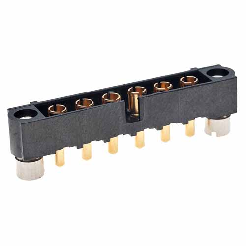 M80-5000000M2-06-331-00-000 - 6 Pos. Male SIL Vertical Throughboard Conn. Jackscrews