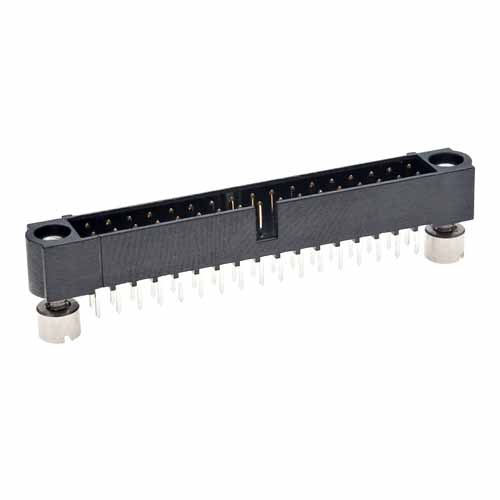 M80-5103442 - 17+17 Pos. Male DIL Vertical Throughboard Conn. Jackscrews