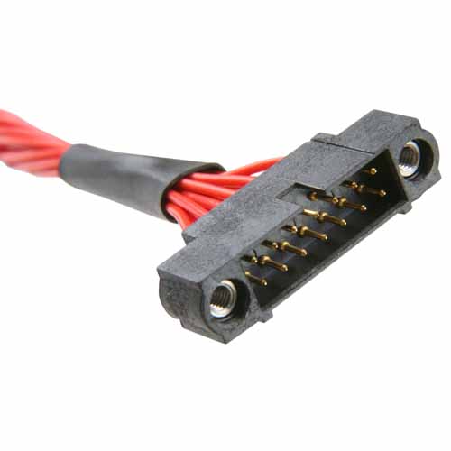 M80-5602205 - 11+11 Pos. Male DIL 22AWG Cable Conn. Kit, Jackscrews