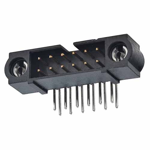 M80-5L11242MC - 6+6 Pos. Male DIL Horizontal Throughboard Conn. 101Lok