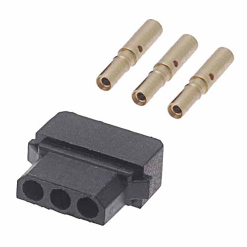 M80-6110345 - 3 Pos. Female SIL 22AWG Cable Conn. Kit, for Latches