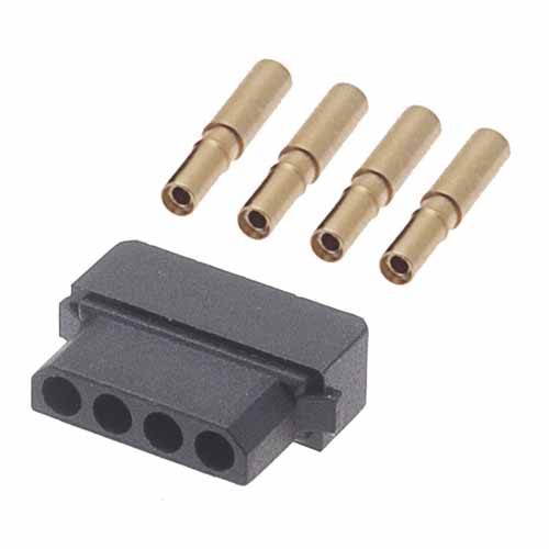 M80-6110445 - 4 Pos. Female SIL 22AWG Cable Conn. Kit, for Latches
