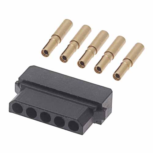M80-6110545 - 5 Pos. Female SIL 22AWG Cable Conn. Kit, for Latches
