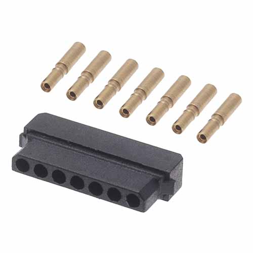 M80-6110745 - 7 Pos. Female SIL 22AWG Cable Conn. Kit, for Latches