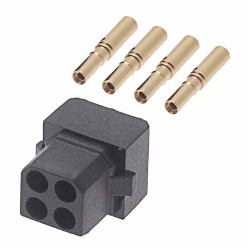 M80-8440445 - 2+2 Pos. Female DIL 24-28AWG Cable Conn. Kit, for Latches