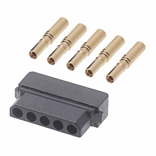 M80-8450545 - 5 Pos. Female SIL 24-28AWG Cable Conn. Kit, for Latches