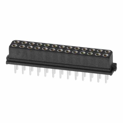 M80-8502642 - 13+13 Pos. Female DIL Vertical Throughboard Conn. for Latches