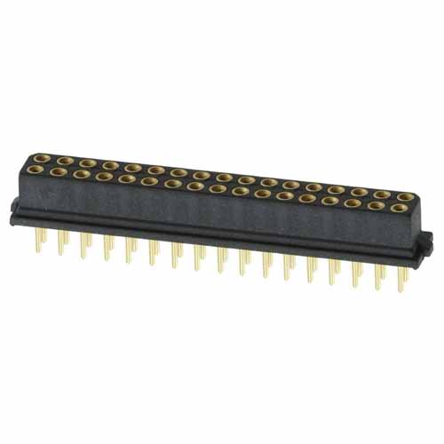 M80-8873405 - 17+17 Pos. Female DIL Vertical Throughboard Conn. for Latches