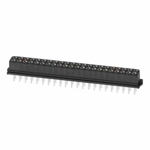 M80-8874401 - 22+22 Pos. Female DIL Vertical Throughboard Conn. for Latches