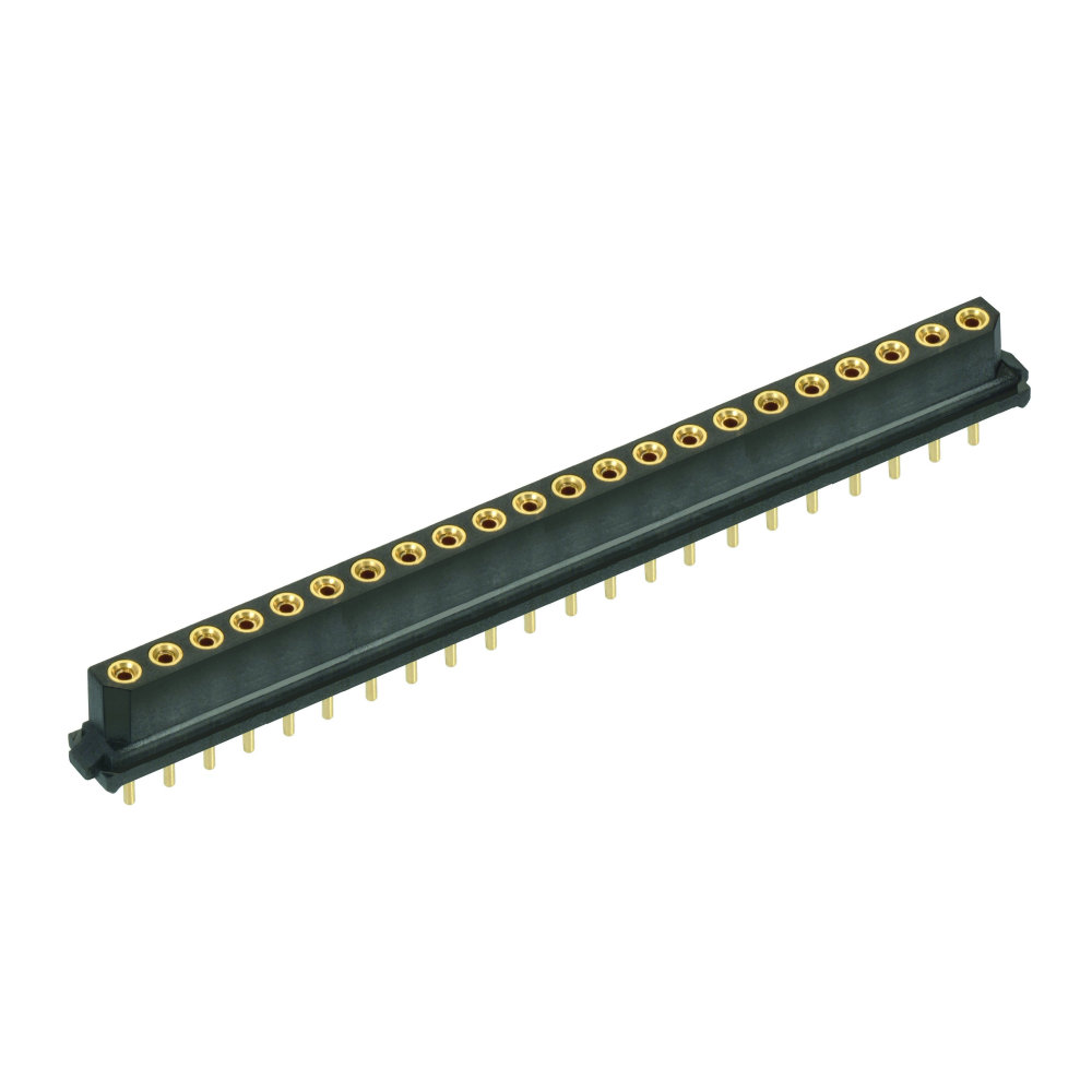 M80-8972205 - 22 Pos. Female SIL Vertical Throughboard Conn. for Latches