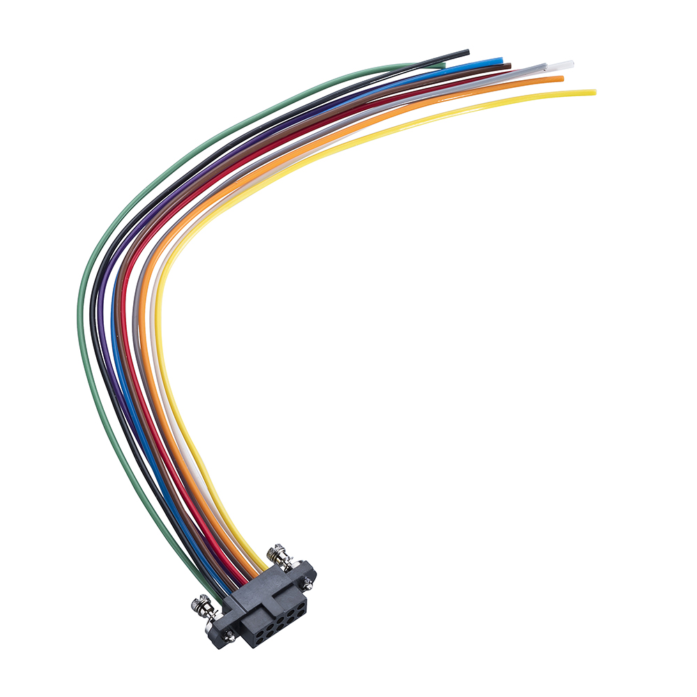 M80-FB11268FC-XXXXL - 6+6 Pos. Female T-Contact DIL 22AWG Cable Assembly, single-end, 101Lok