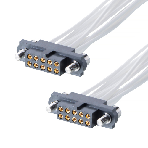 M80-FC45005F2-XXXXF2 - 25+25 Pos. Female DIL 28 AWG Cable Assembly, double-end, Jackscrews