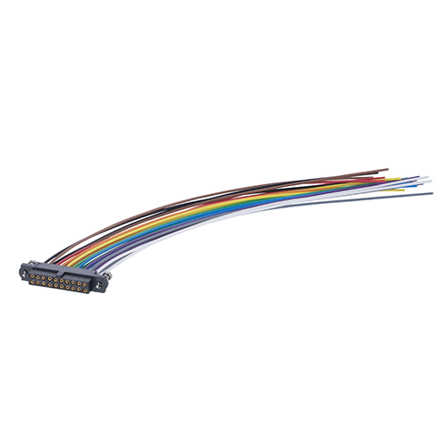 M80-FC14468FC-XXXXL - 22+22 Pos. Female DIL 22AWG Cable Assembly, single-end, 101Lok