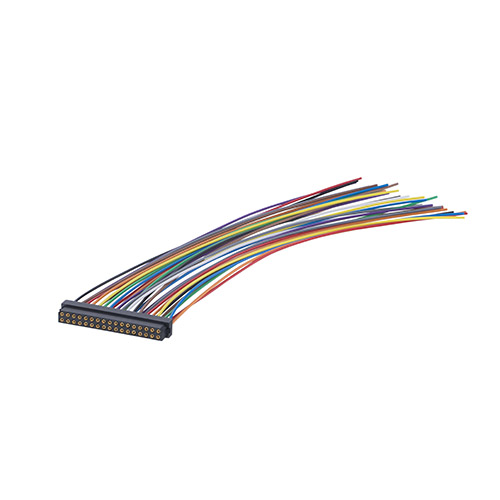 M80-FC23468L0-XXXXL - 17+17 Pos. Female DIL 24AWG Cable Assembly, single-end, for Latches