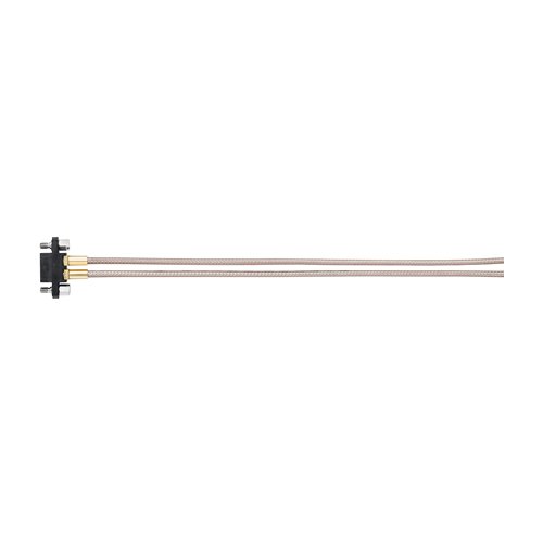 M80-FC305F1-02-0450L - 2 Pos. Female SIL RG178 Cable Assembly, 450mm, single-end, Jackscrews