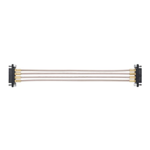 M80-FC305F1-04-0450F1 - 4 Pos. Female SIL RG178 Cable Assembly, 450mm, double-end, Jackscrews