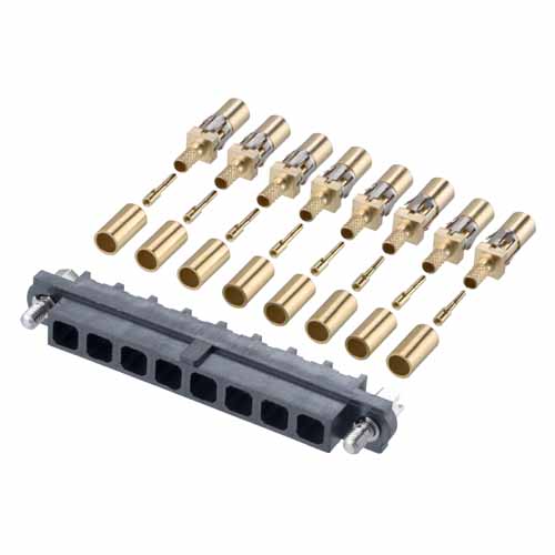 M80-FC305F1-08 - 8 Pos. Female SIL RG178 Cable Conn. Kit, Jackscrews