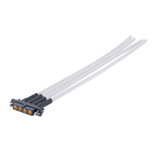 M80-FC325F1-04-0150L - 4 Pos. Female SIL 12 AWG Cable Assembly, 150mm, single-end, Jackscrew