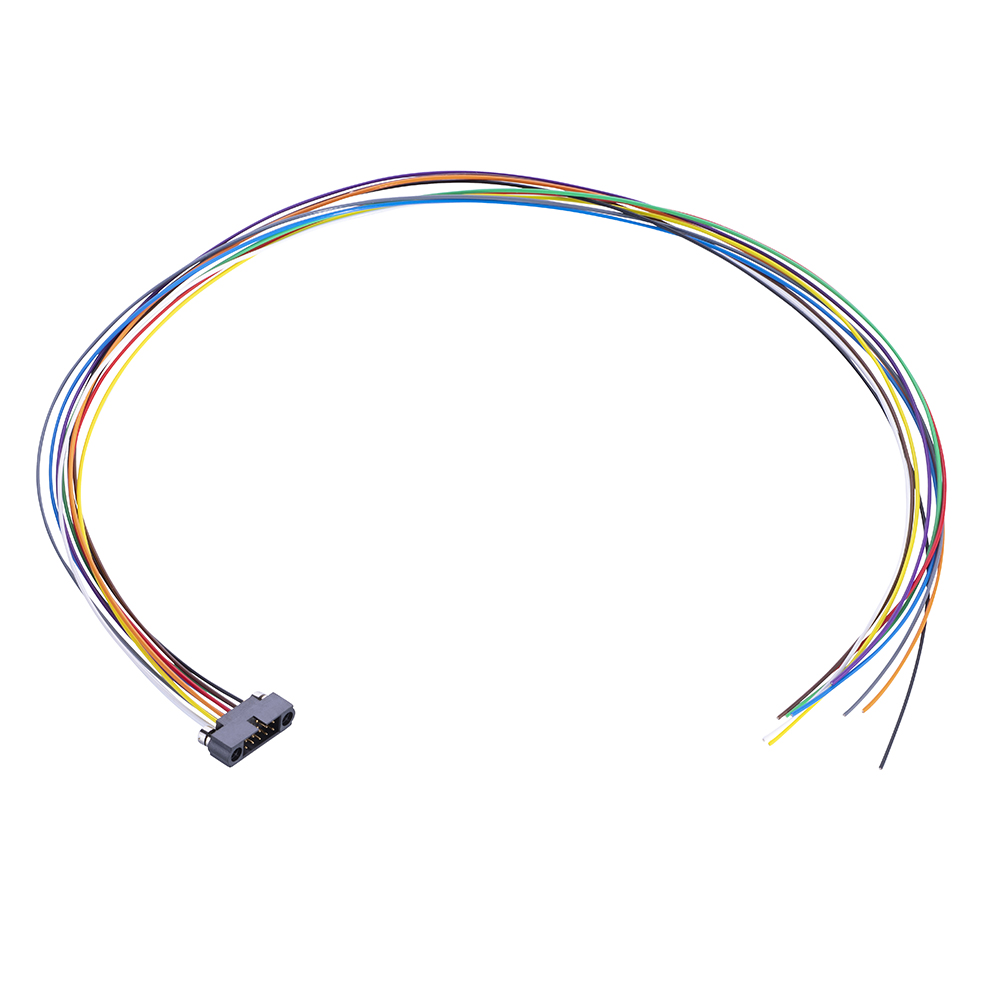 M80-MC31268MA-XXXXL - 6+6 Pos. Male DIL 26AWG Cable Assembly, single-end, Reverse Fix