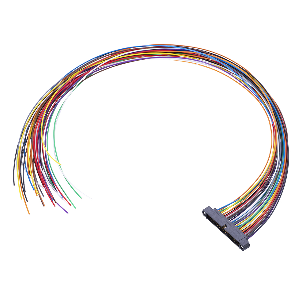 M80-MC44268M1-XXXXL - 21+21 Pos. Male DIL 28 AWG Cable Assembly, single-end, Jackscrews