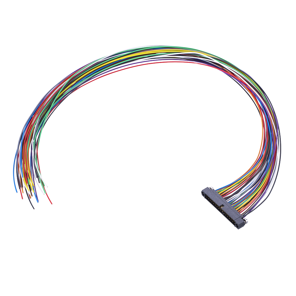 M80-MC23068MA-XXXXL - 15+15 Pos. Male DIL 24AWG Cable Assembly, single-end, Reverse Fix
