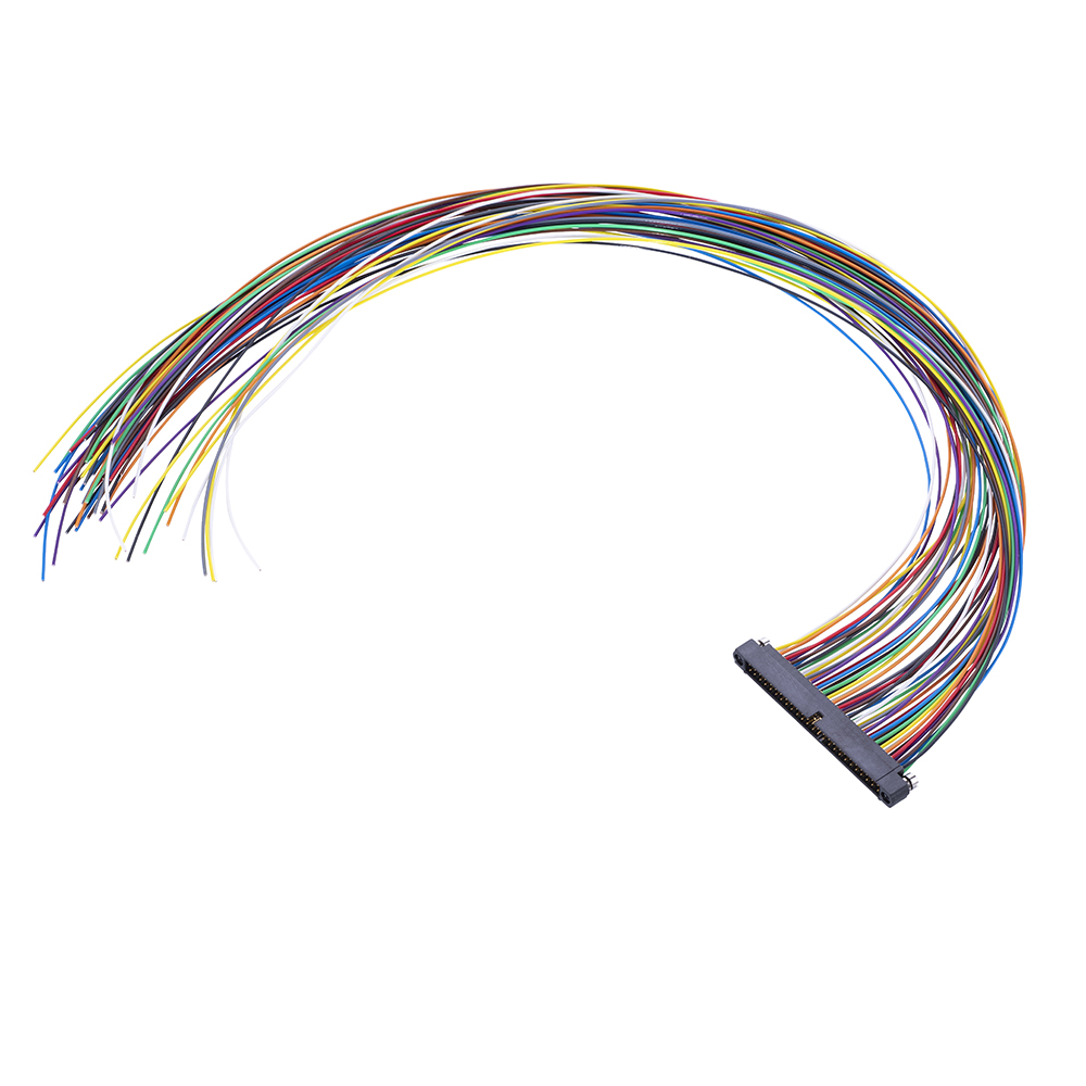 M80-MC25068MA-0450L - 25+25 Pos. Male DIL 24 AWG Cable Assembly, 450mm, single-end, Reverse Fix