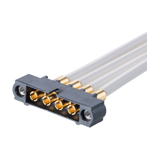 M80-MC338M1-10-XXXXL - 10 Pos. Male SIL 18AWG Cable Assembly, single-end, Jackscrews