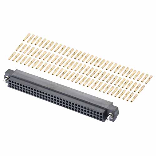 M83-LFD1F2N96-0000-000 - 32 x 3-Row Female 22 AWG Cable Conn. Kit, Jackscrews